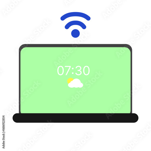 Laptop from Internet of Things (IoT) Icons & Illustrations – Smart Devices, Smart Home, Connected Technology