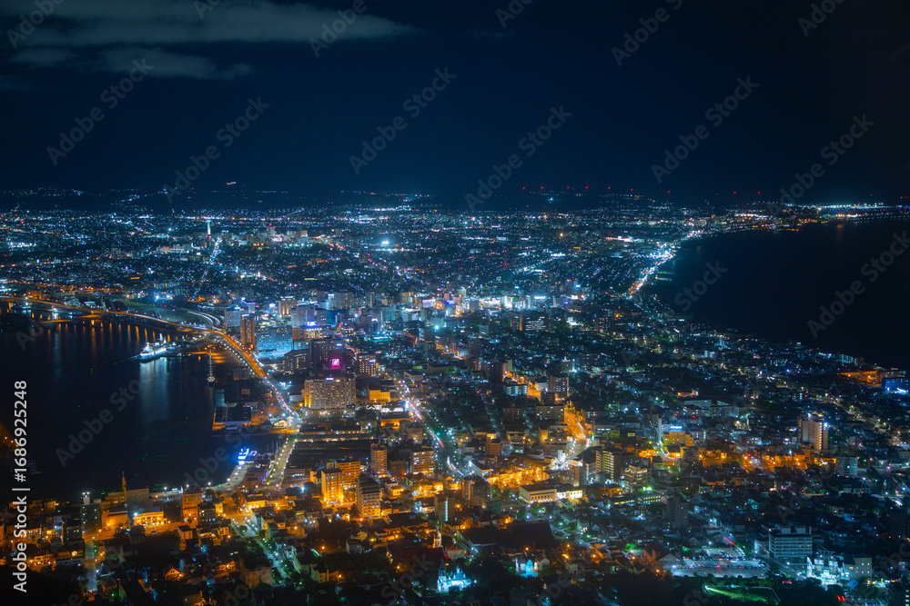 Obraz premium 函館山から見た函館の夜景