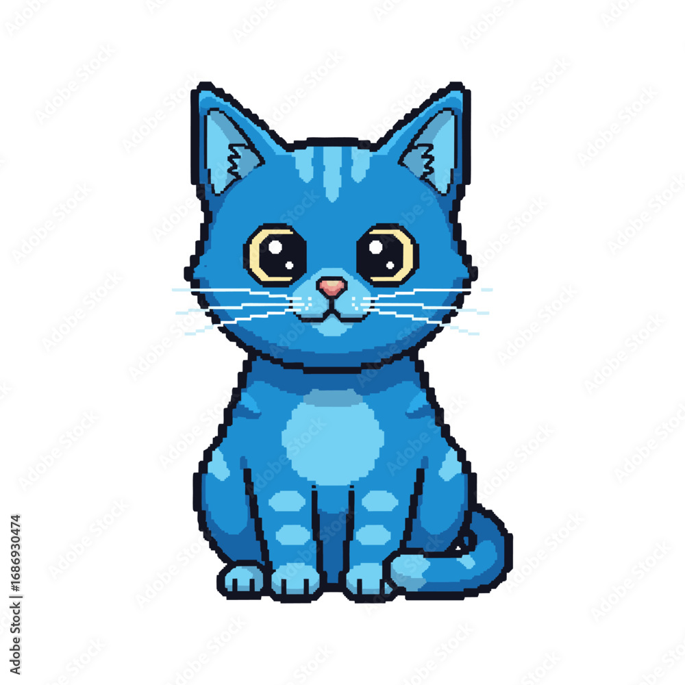 Obraz premium pixel art cat