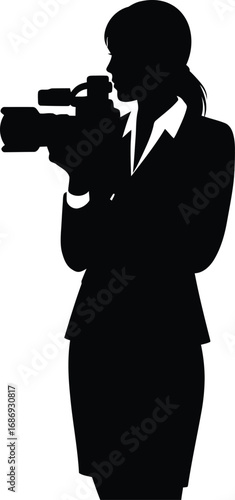 a professional photographer capturing moments with her camera