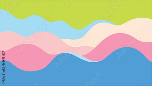 Abstract Colorful Wavy Pattern with Warm and Cool Tones. Wavy Background. 
