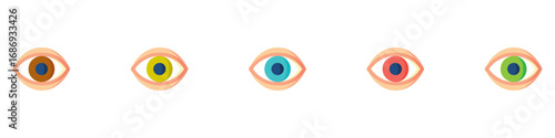 Eye icon set. Eye symbol. Vector Illustration.