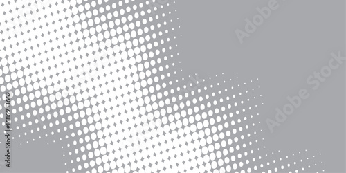 Abstract halftone pattern design featuring blue and light technology dots and circles for a modern digital wallpaper backdrop