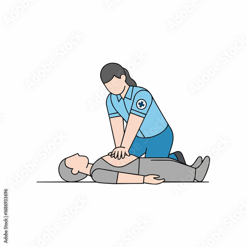 Professional First Aid CPR Training Scene Highlighting Life-Saving Emergency Response Skills