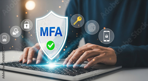 Multi Factor Authentication Security Enhancing Digital Protection with MFA Fingerprint Access and Secure Login for