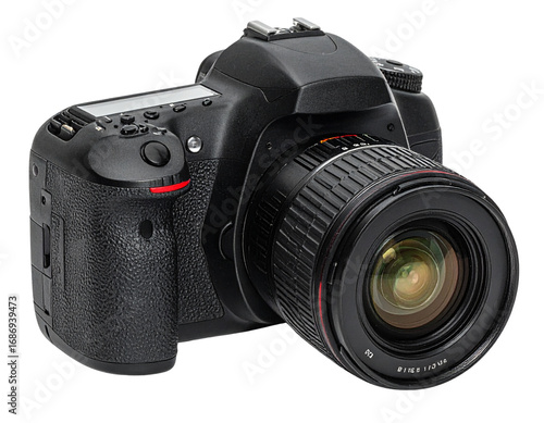 Digital camera isolated on transparent background
