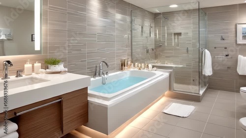 Wallpaper Mural Modern Bathroom Interior Design Torontodigital.ca