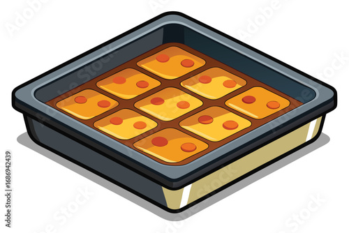 Isometric Grill Pan Illustration Black and White: A Culinary Icon for Cooking, Kitchenware, and Delicious Grilling Experiences at Home