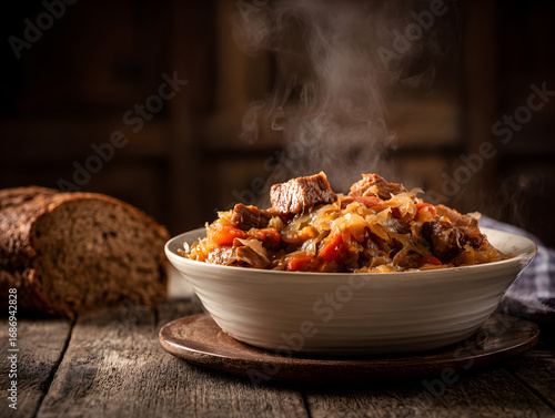 Bigos - Traditional Polish Stew with Meat and Cabbage
