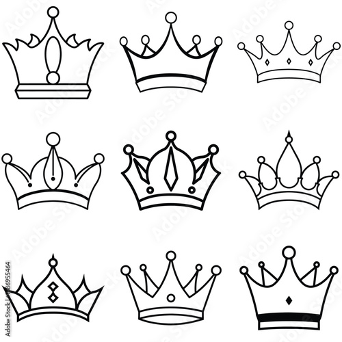 Ultimate Crown Collection: Royal, Luxury, Vintage & Elegant Crown Icons, Vectors, Illustrations & Designs