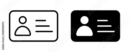 Identity Card or ID card icon