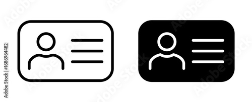 Identity Card or ID card icon