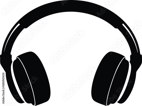 headphones silhouette vector