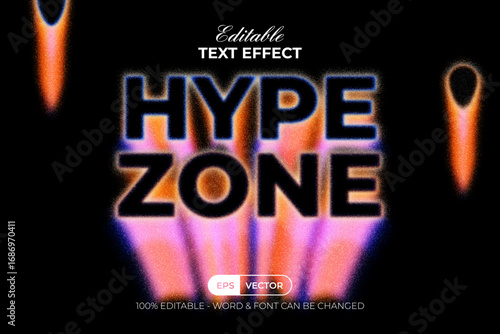 Hype Zone Blur Editable Text Effect Style.