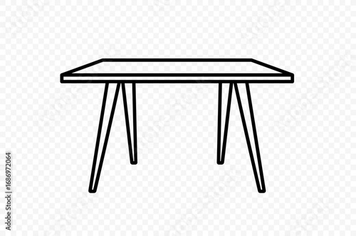 Vector linear icon of table