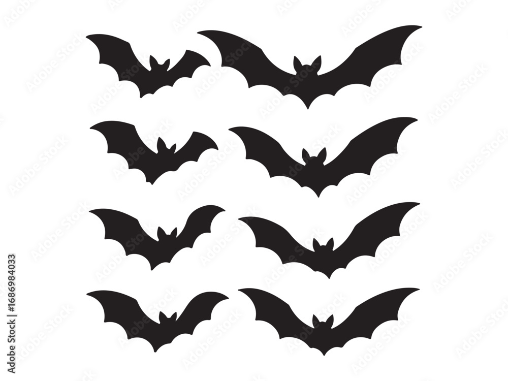 Naklejka premium Halloween bat set