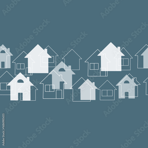 House. House logo design template. Black and white building silhouette. Vector