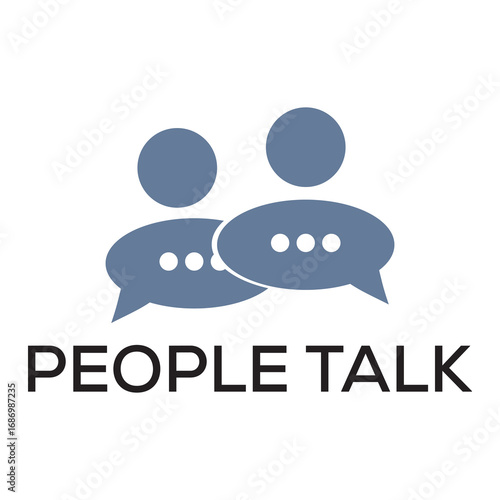 People talk bubble speech comunication icon