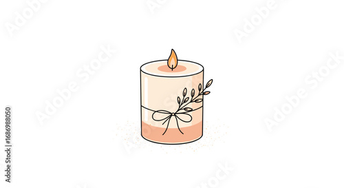 A gentle flicker of warmth illuminating a tranquil scene of soft light