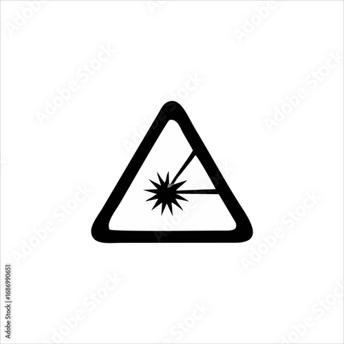 dangerous substance icon vector, dangerous science substance warning icon