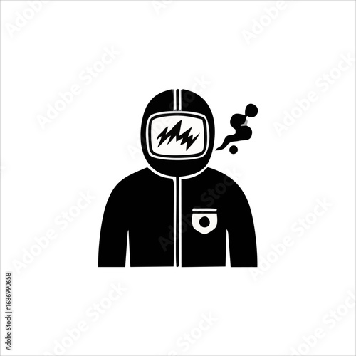 dangerous substance icon vector, dangerous science substance warning icon