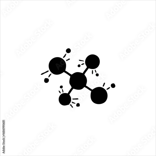dangerous substance icon vector, dangerous science substance warning icon