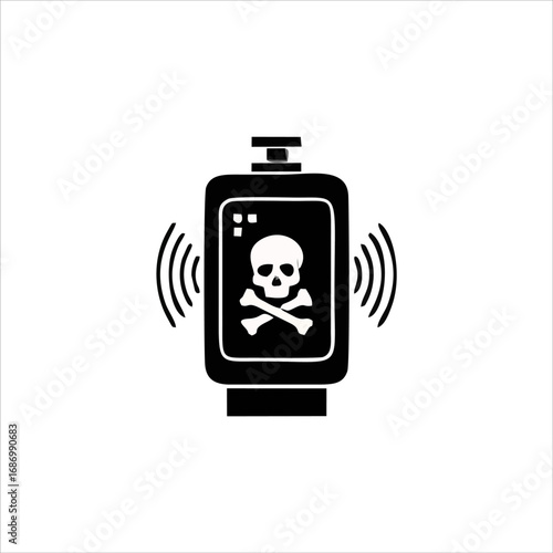 dangerous substance icon vector, dangerous science substance warning icon