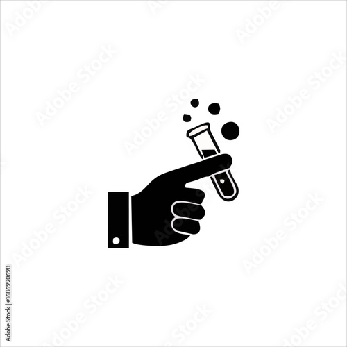 dangerous substance icon vector, dangerous science substance warning icon
