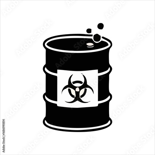 dangerous substance icon vector, dangerous science substance warning icon