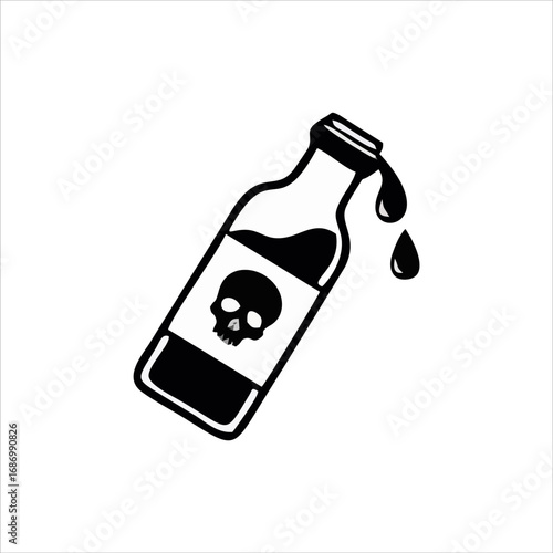 dangerous substance icon vector, dangerous science substance warning icon