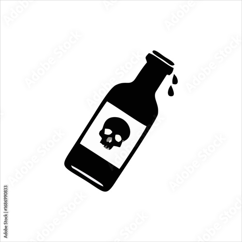 dangerous substance icon vector, dangerous science substance warning icon