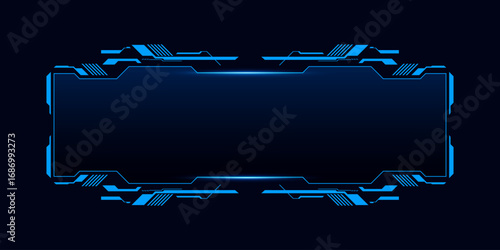 Sci fi futuristic user interface, HUD template frame design, Technology abstract background	
