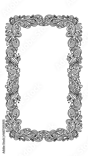 Ornate vintage floral border design
