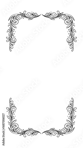 Corner decorative elements with floral accents