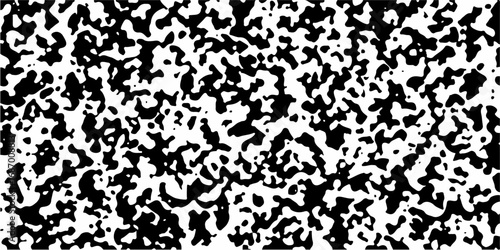 Seamless vintage leopard skin pattern with floral lace ornament and black silhouette decoration. Seamless repeating vector texture noise grain turing effect. Collection of turing abstract seamless 