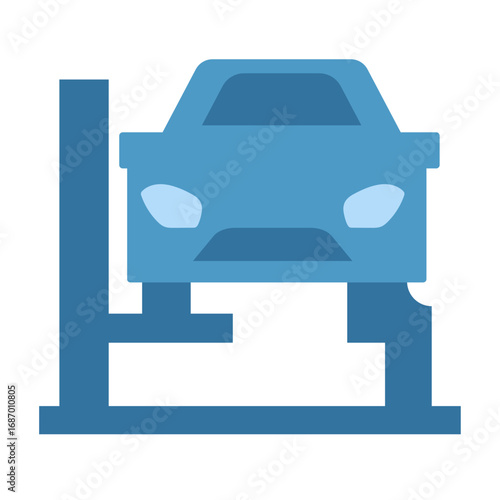 Vector illustration of icons, car service workshop, tools