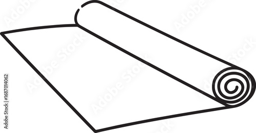 Elegant Carpet Textile Floor Covering Silhouette Black Vector Design