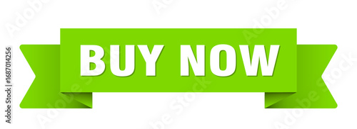 buy now ribbon isolated on transparent background. buy now ribbon