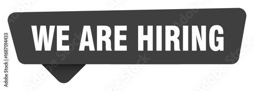 we are hiring black sign isolated on transpatent background. we are hiring sticker