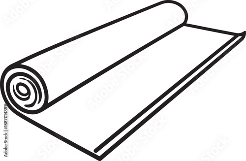 Elegant Carpet Textile Floor Covering Silhouette Black Vector Design