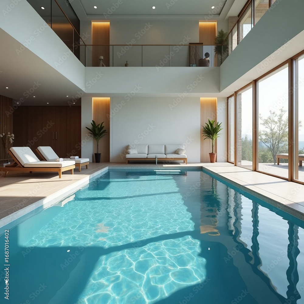 Obraz premium swimming pool in hotel room