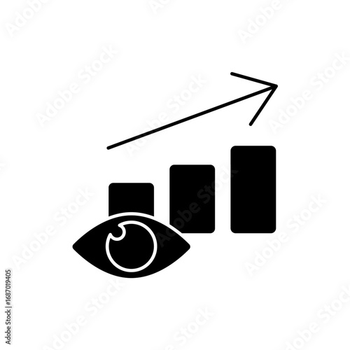 Icon a predictive analytics, isolated against a clean background.