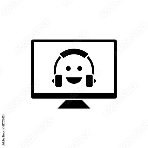 Icon a virtual assistance, isolated against a clean background.