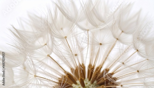 Wallpaper Mural Close-Up of Dandelion Seed Head Delicate White Seeds and Brown Center Torontodigital.ca
