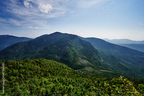 View of the White Mountains from the Wildcat mountain range, White mountains, New Hampshire 