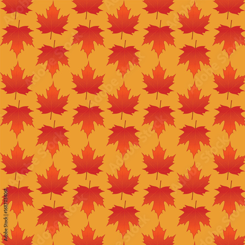Print Autumn leaves pattern stylized fall foliage with vibrant leaves seasonal themed background illustration  wrapping paper, textiles, fabric, card, backgrounds, seasonal products, stroy,