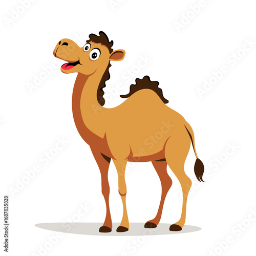 Fun camel illustration cartoon design no background