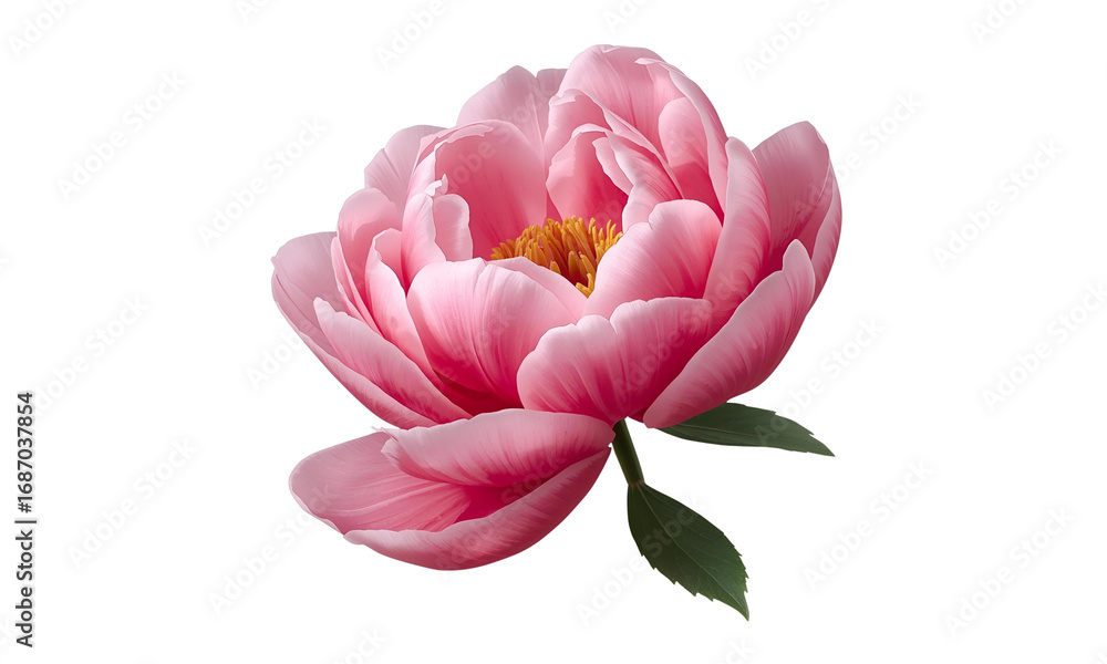Fototapeta premium Pink Peony Flower PNG | Elegant Botanical Clipart for Luxury Wedding Invitations & Romantic Decor.