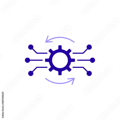 Icon a algorithm, isolated against a clean background.
