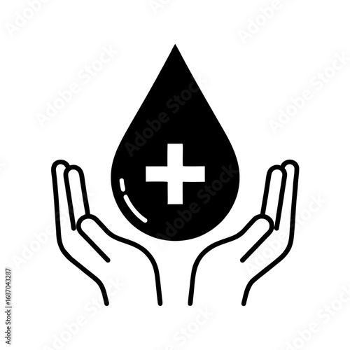 blood donor icon vector
